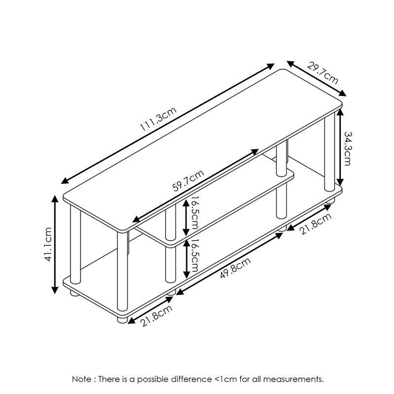 Furinno No Tools 3-Tier TV Stands for TV's up to 50" Entertainment Media Center