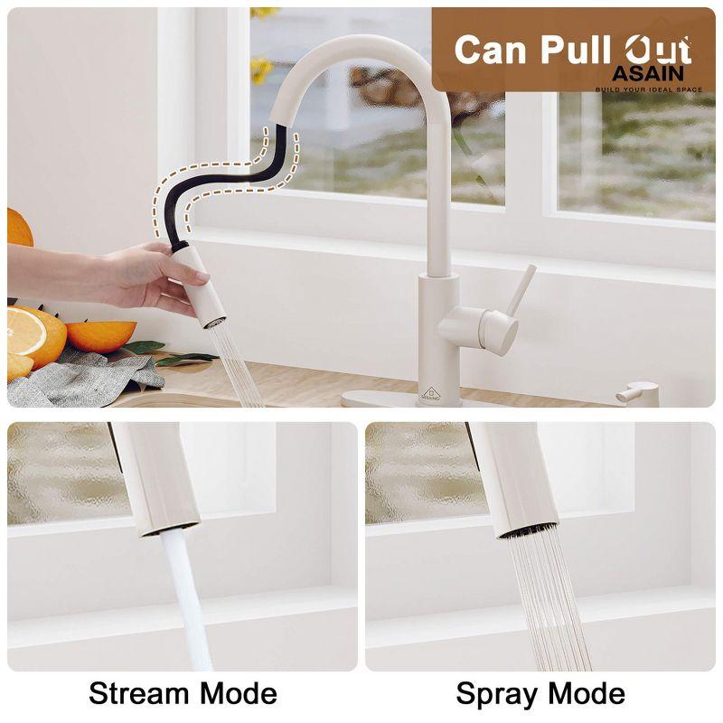Willow Single-Handle Pull Down Sprayer Kitchen Faucet with Infrared Sensor, Soap Dispenser and Deck Plate