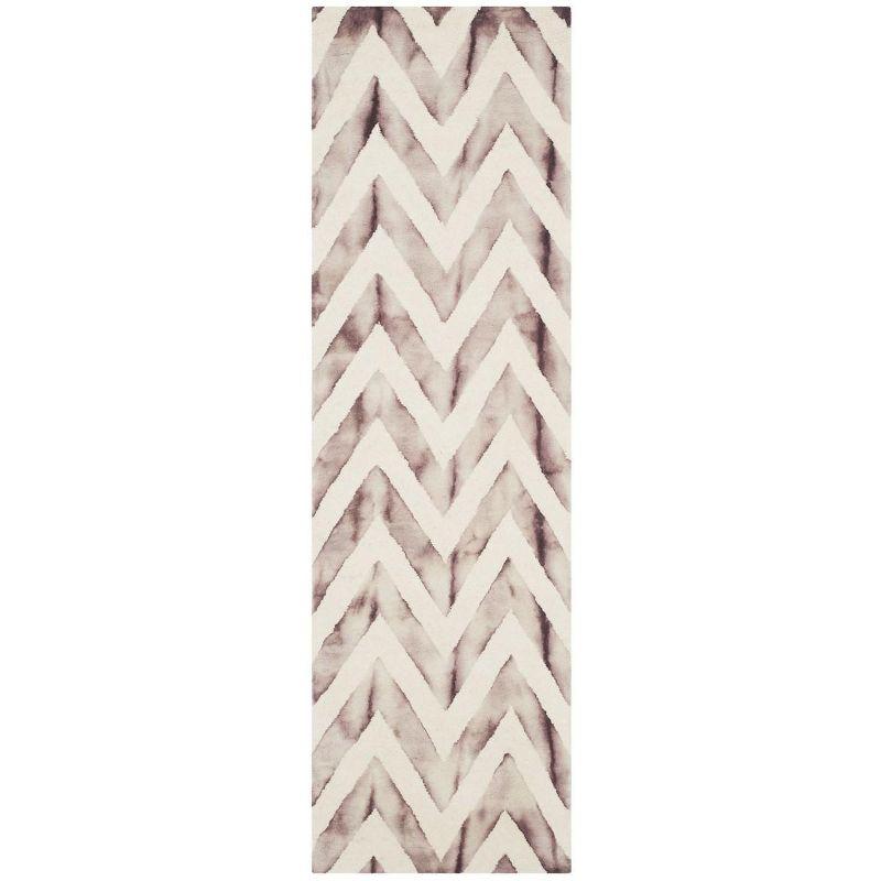 Dip Dye DDY715 Hand Tufted Runner Rug - Ivory/Maroon - 2'3"x12' - Safavieh.