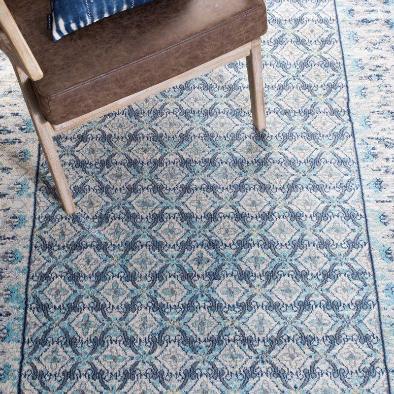 Brentwood BNT899 Power Loomed Indoor Area Rug - Ivory/Aqua - 8'x10' - Safavieh