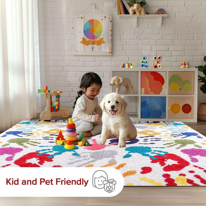 Nuloom Pinkie Handprint Kids Indoor Area Rug