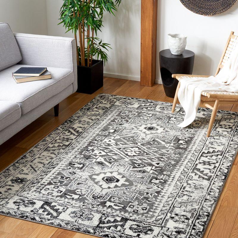 Vintage Hamadan VTH211 Power Loomed Area Rug - Grey/Ivory - 8'x10' - Safavieh.