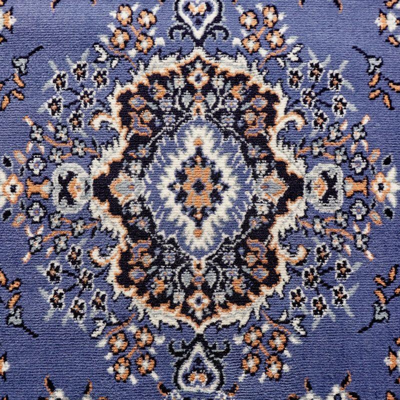 Home Dynamix Premium Sakarya Traditional Medallion Area Rug, Country Blue/Brown, 7'8"x10'7"