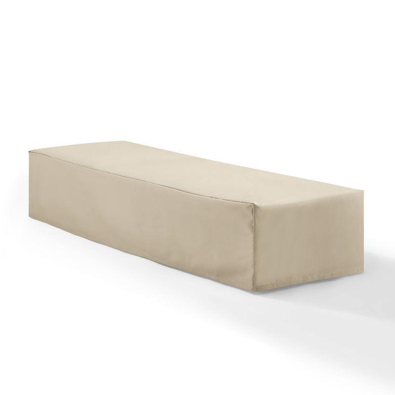 Crosley Outdoor Chaise Lounge Furniture Cover, Tan: Polyester, Waterproof, Scratch-Resistant, Drawstring Closure