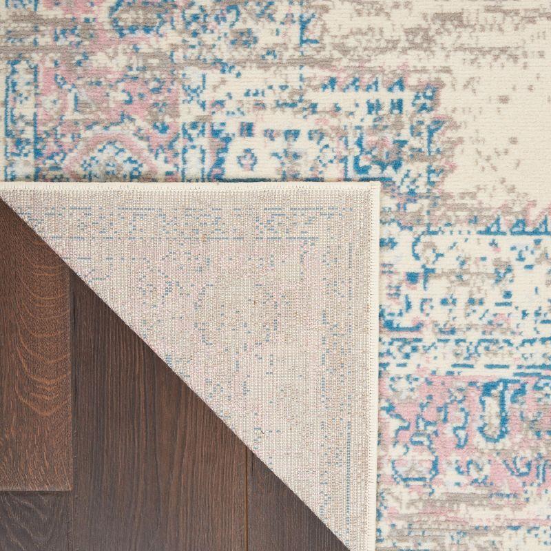 Nourison Grafix GRF14 Ivory/Pink Area Rug 3'9" x 5'9"