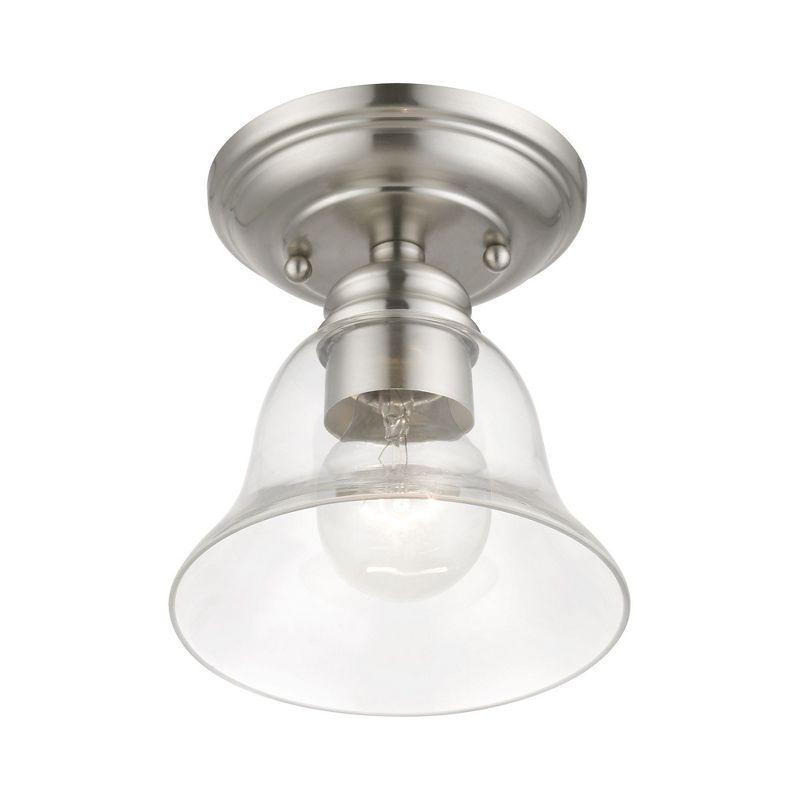 Livex Lighting Moreland 1 - Light Semi-Flush Mount in  Brushed Nickel