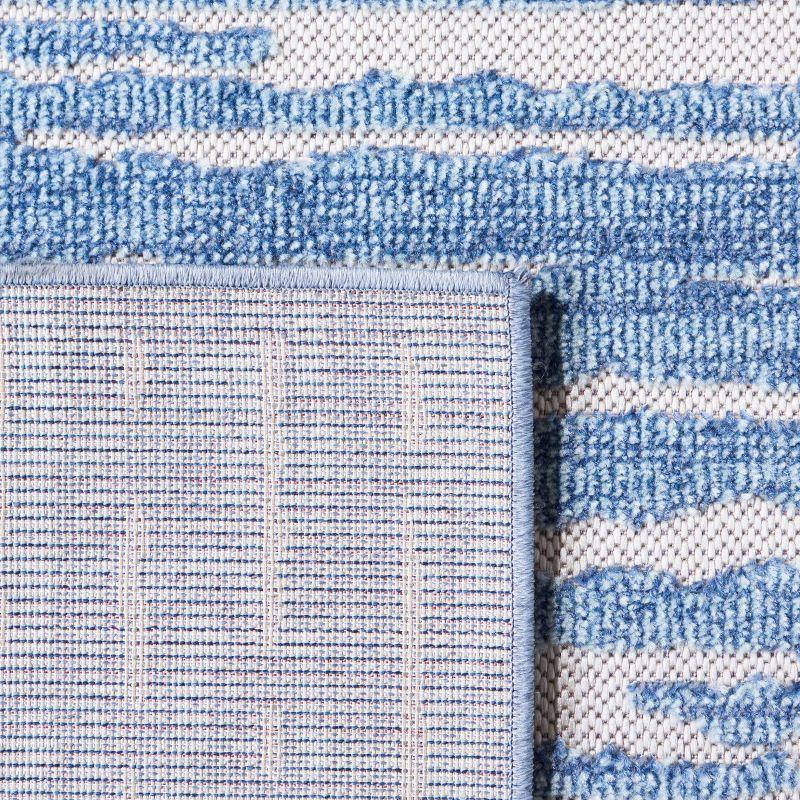 Cabana CBN506 Power Loomed Indoor/Outdoor Area Rug - Blue/Beige - 5'3"x7'6" - Safavieh.