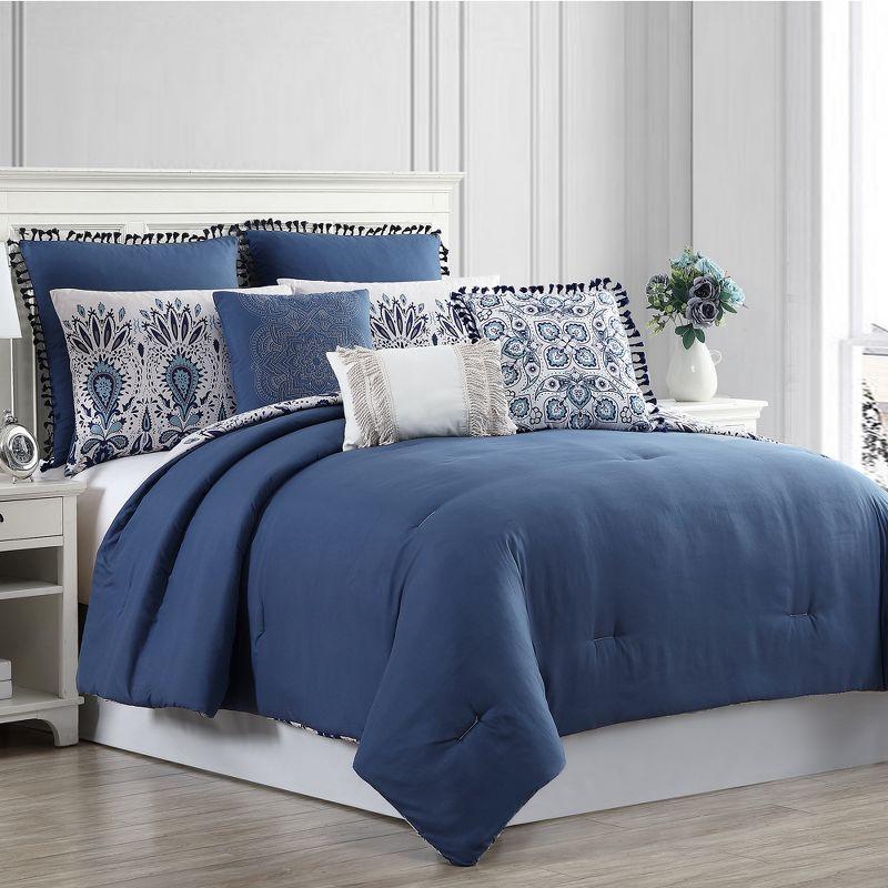 Modern Threads 8 Piece Pre-Washed & Printed Comforter Set, Aramis.