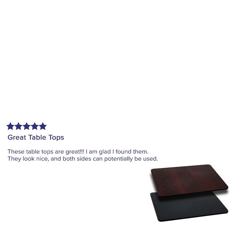 60" Black and Mahogany Reversible Laminate Table Top