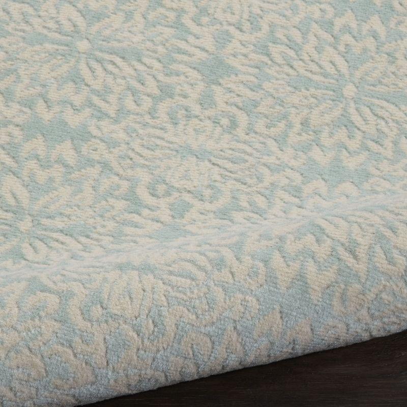 Nourison Jubilant 2' x 4' Ivory/Green Area Rug Beach Transitional Floral by Nourison