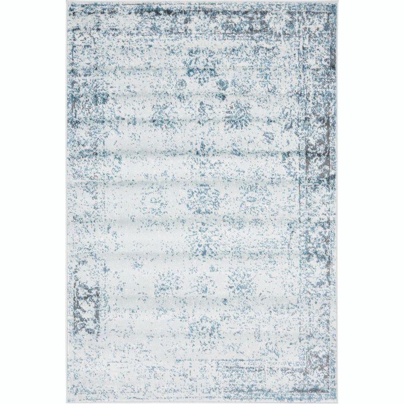 Unique Loom 4' 0 x 6' 0 Sofia Casino Light Blue Area Rug