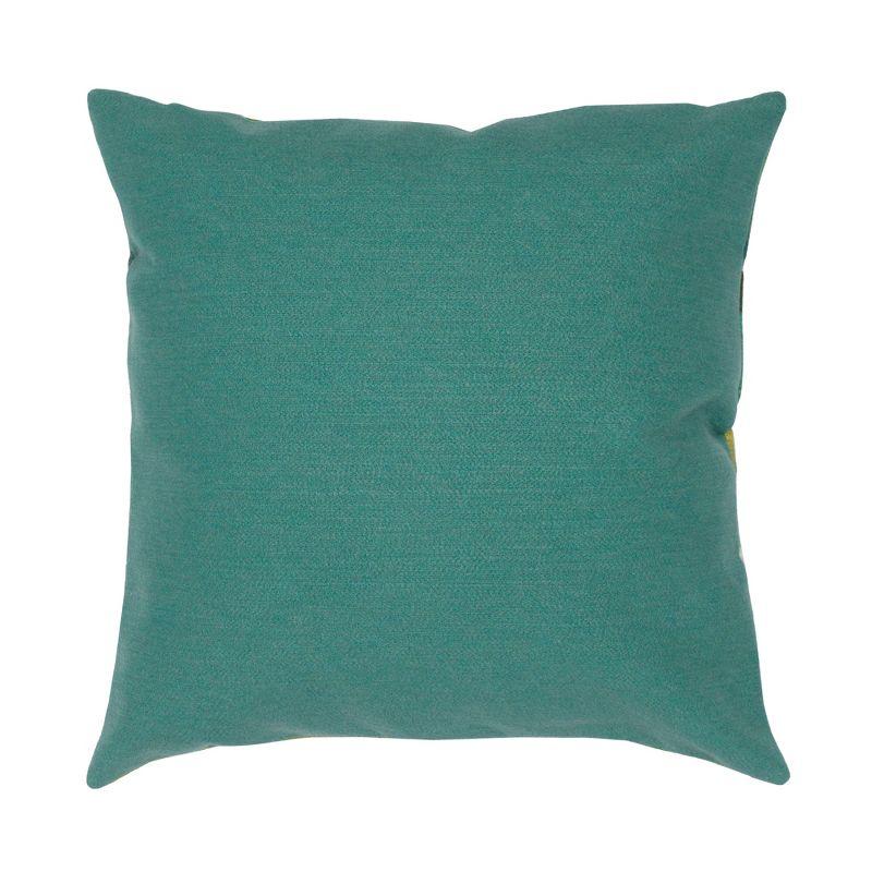 Liora Manne Green Abstract Indoor/Outdoor Rectangular Pillow