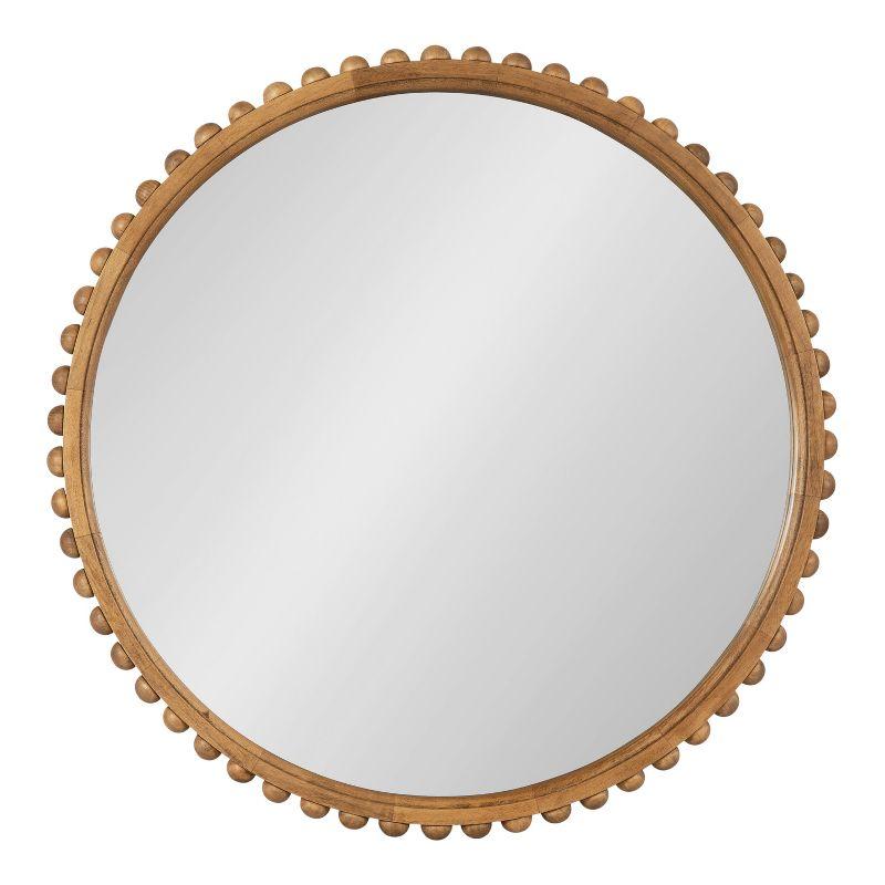 Kate & Laurel All Things Decor 24"x24" Beadbrook Round Wall Mirror