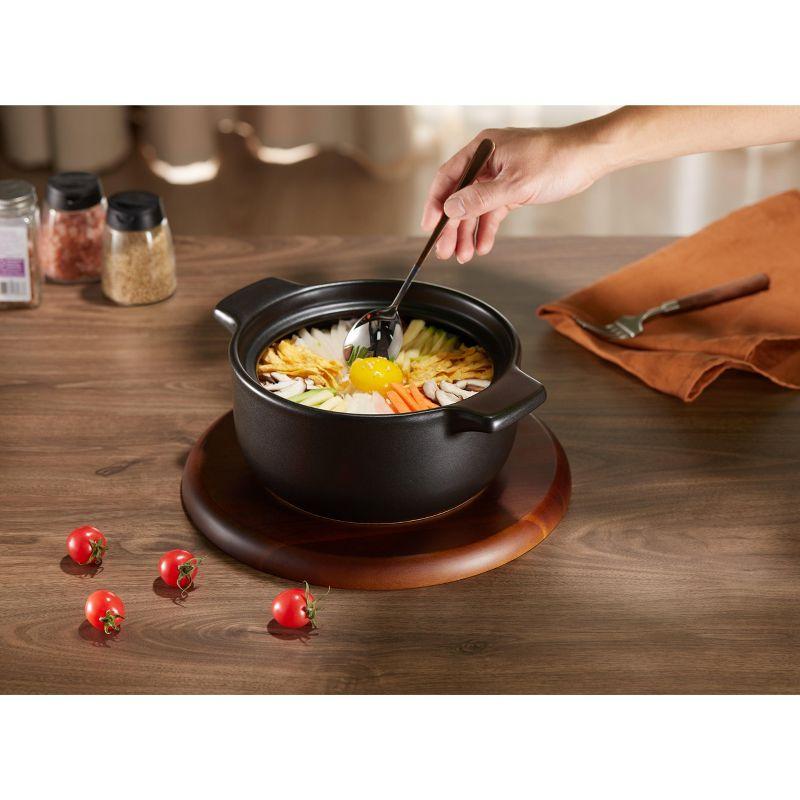 Kook Stoneware Dolsot Pot, 68 oz, Black