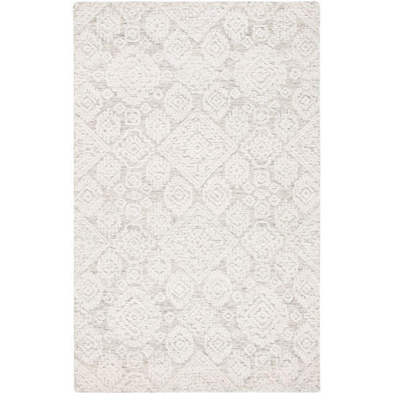 Ivory Hand-Tufted Wool Rectangular Area Rug