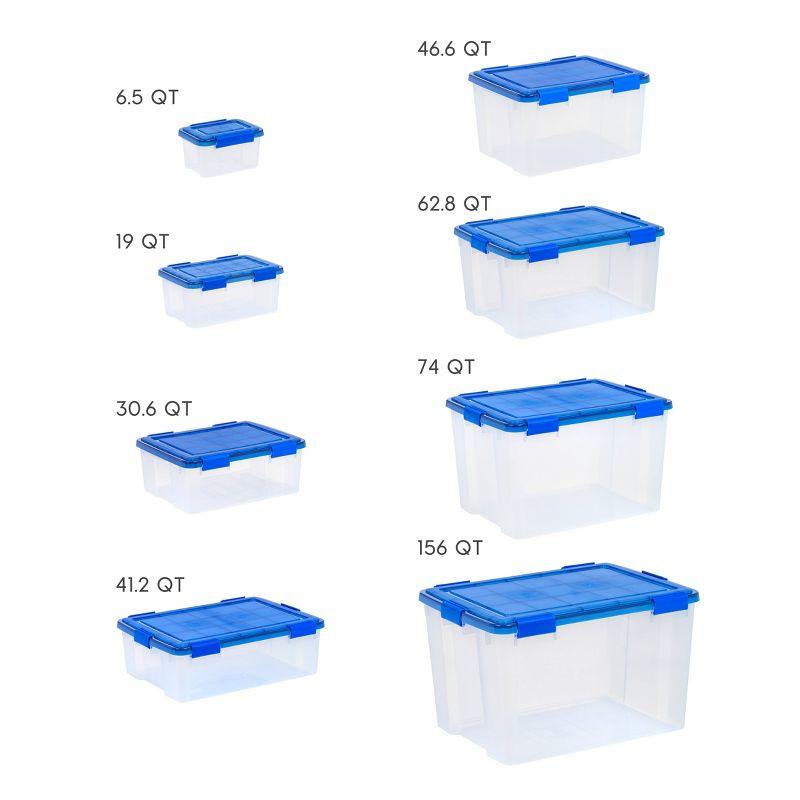 19 Qt [4.75 GAL] Element Resistant Ultimate Clear Letter/Legal File Box