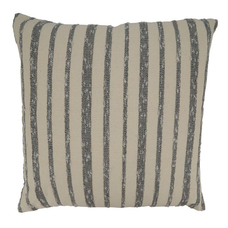 Saro Lifestyle Thin Striped Throw Pillow With Poly Filling