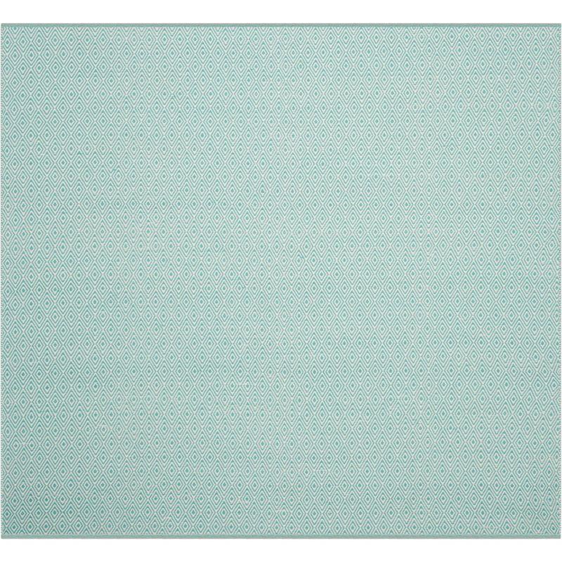 Montauk MTK515 Hand Woven Area Rug - Ivory/Aqua - 6'x6' - Safavieh.