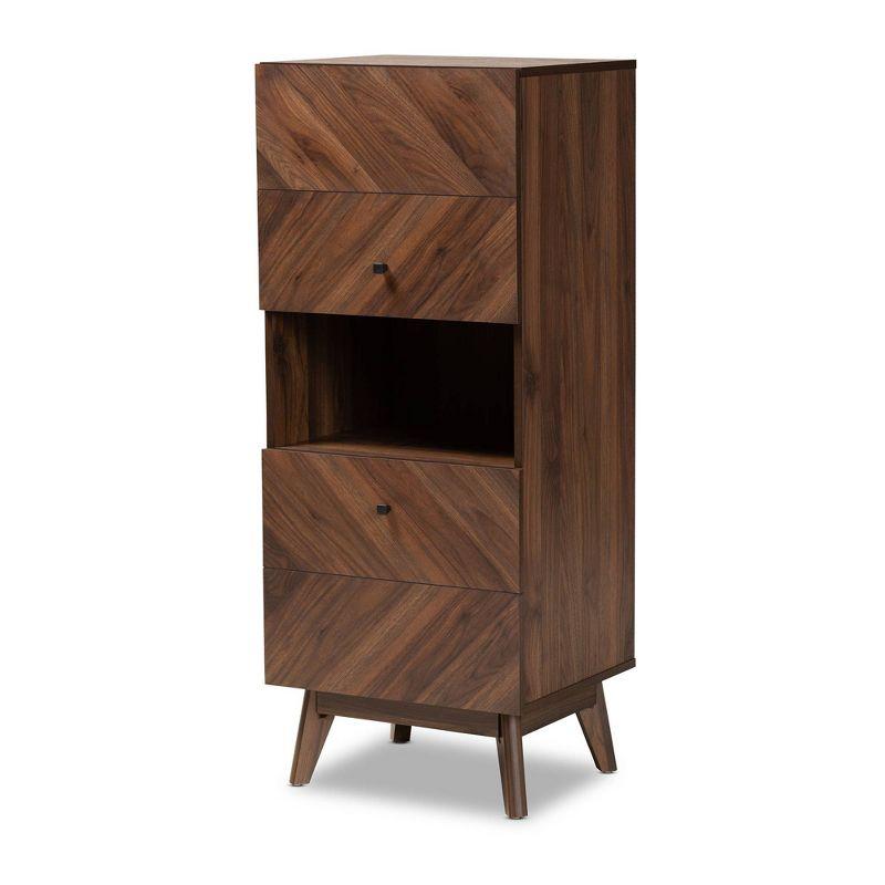 Hartman Wood Storage Cabinet Walnut Brown - Baxton Studio