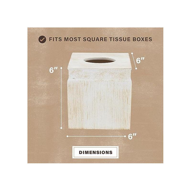 Creative Scents Rustic Luxe Square Tissue Box Cover