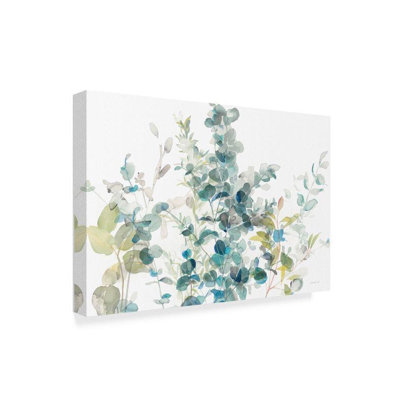 Eucalyptus I White Crop 12x19 Canvas Art