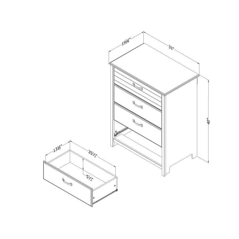 Ulysses 4-Drawer Kids' Chest Winter Oak - South Shore