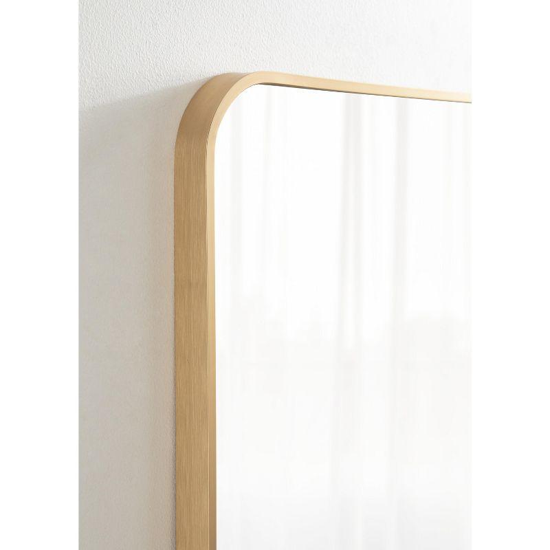 Kate and Laurel Zayda Radius Rectangle Framed Wall Mirror, 16x48, Gold