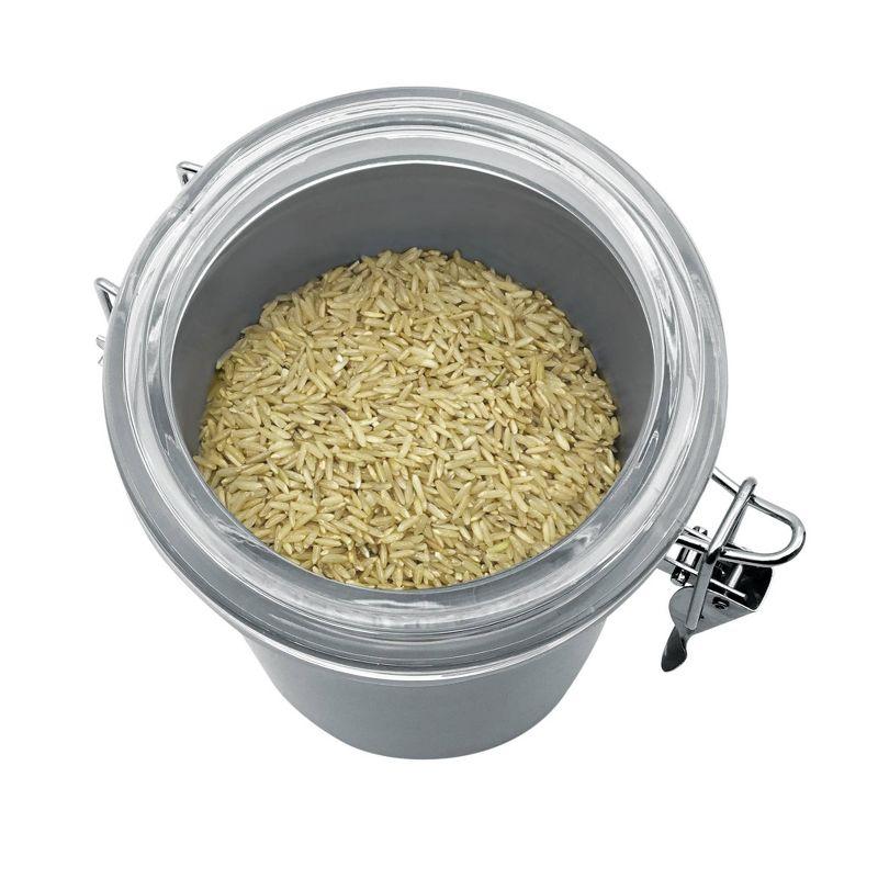 Stainless Steel Clamp Canister w/ Clear Lid
