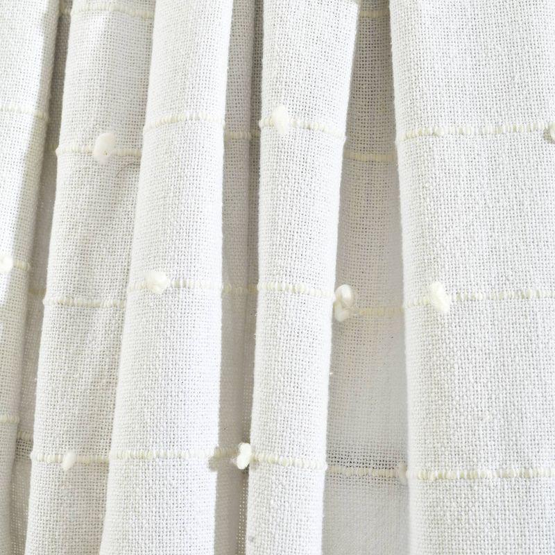 50"x60" Boho Tufted Cotton Woven Tassel Throw Blanket with Fringes White - Lush Décor: Lightweight, Cozy, Machine Washable