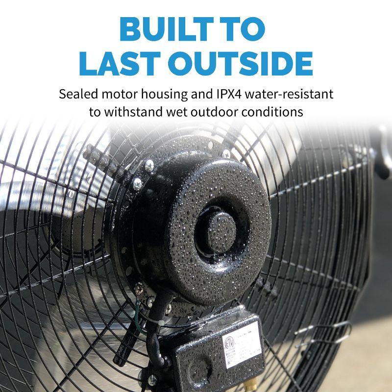 Newair Newair 20" High Velocity Wall Mount Fan, Heavy Duty Waterproof Outdoor Fan, Adjustable Tilt and 3 Speeds up to 4650 CFM, Pull Chain Switch