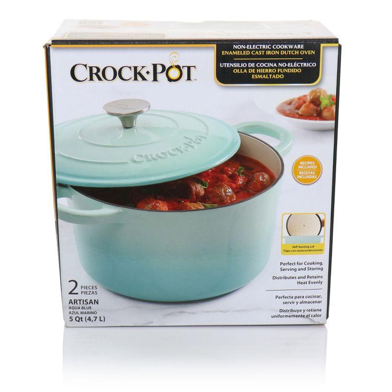 Oster 5 qt. Non-Stick Cast Iron Round Dutch Oven with Lid