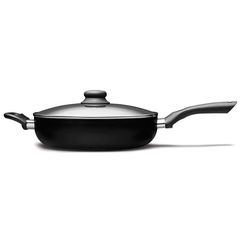 Starfrit 11-In. Nonstick Aluminum Deep Fry Pan with Lid in Black