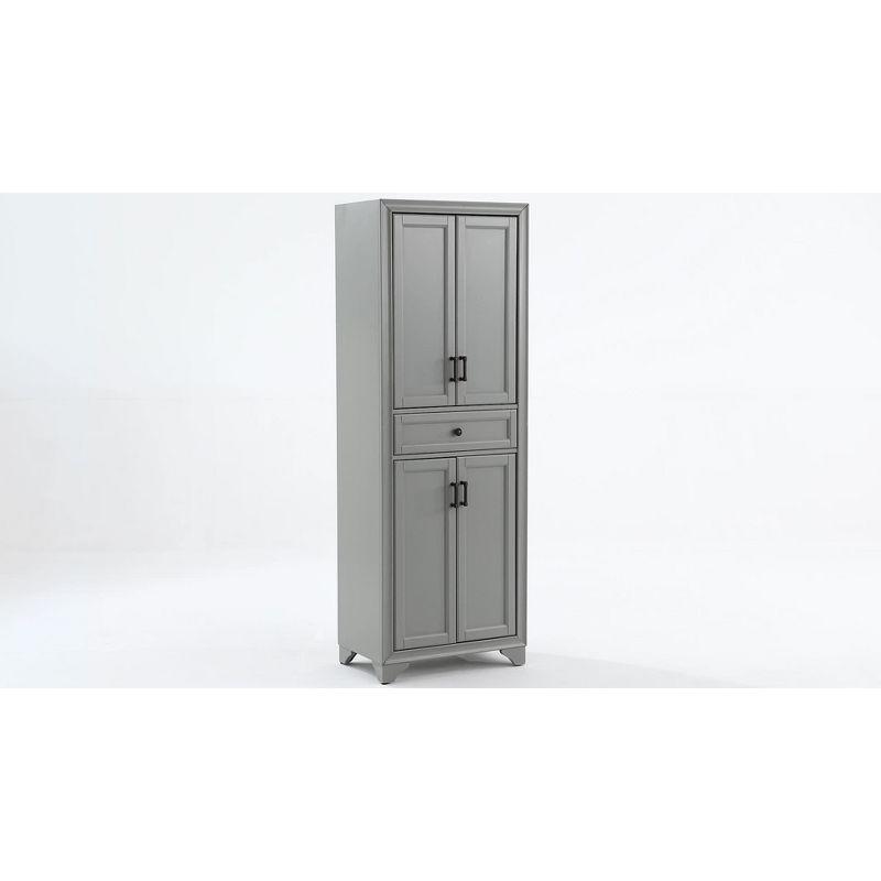 3pc Tara Sideboard and Bookcase Set Distressed Gray - Crosley