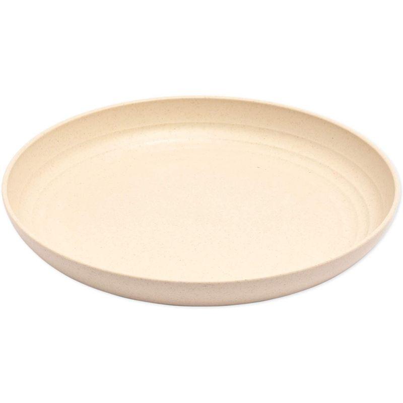 Juvale 6 Pack Unbreakable & Sturdy Wheat Straw Dinner Plates for Kids & Adults, Beige, 9 in