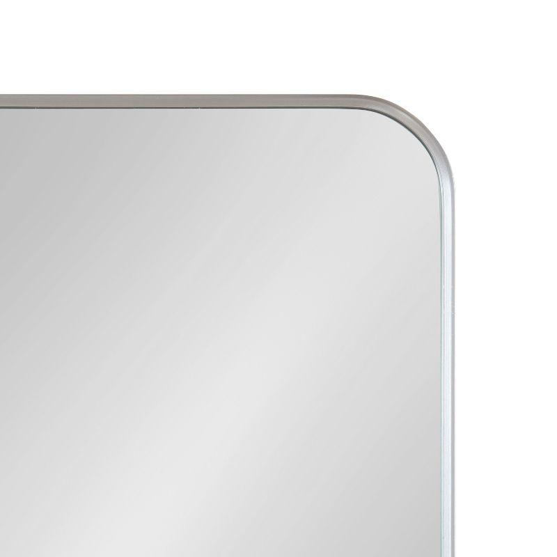 Zayda Sleek Silver Aluminum 24x36 Rectangular Wall Mirror