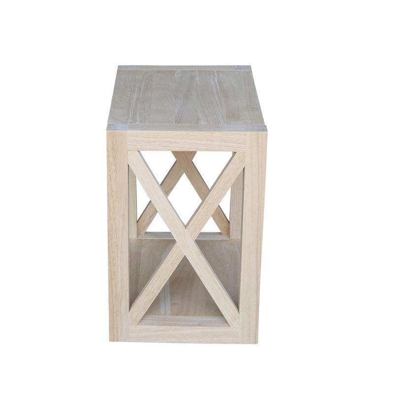 Hampton Traditional Solid Wood Narrow End Table - Unfinished