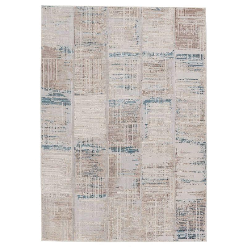 Halvard Abstract Area Rug Ivory/Blue - Jaipur Living