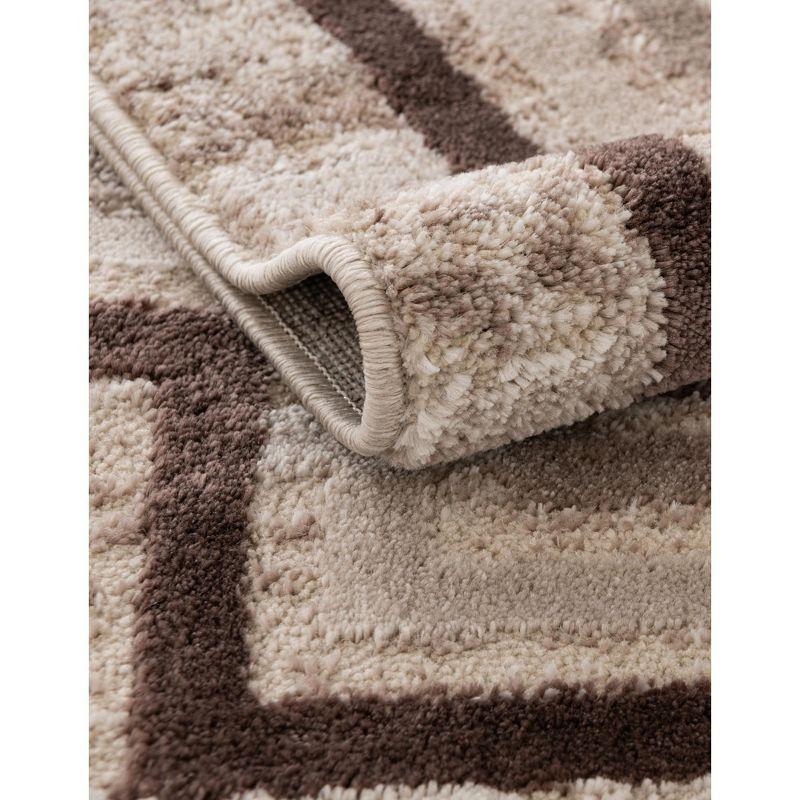 Unique Loom Oasis Collection Area Rug - Fountain (6'  Octagon Brown/Beige)