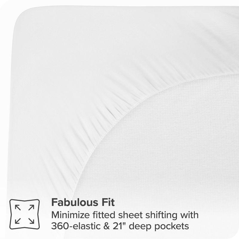 White Twin XL Cotton Top Down Alternative Mattress Pad