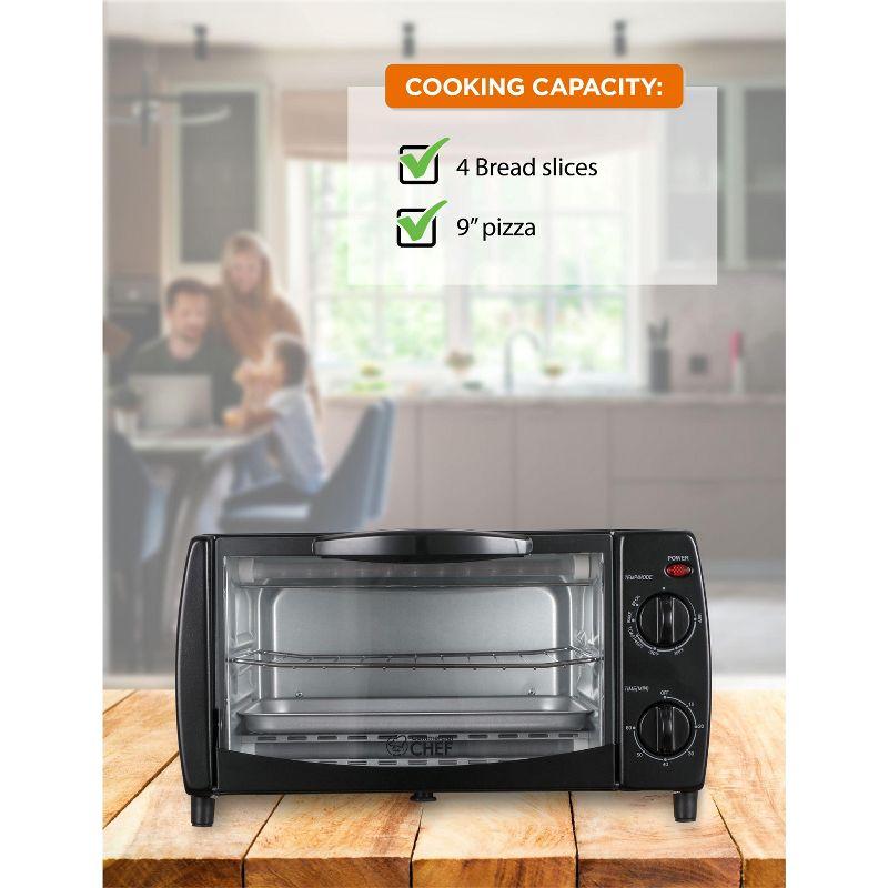Commercial Chef Commercial Chef 10 Liter 4 Slice Mechanical Toaster Oven