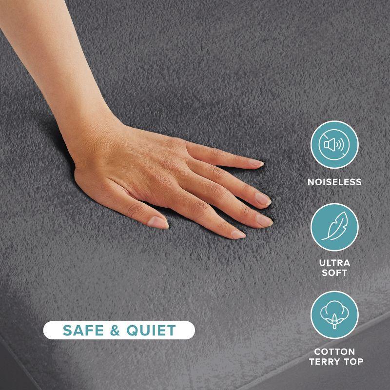 Breathable Waterproof Grey Twin XL Mattress Protector by Bare Home
