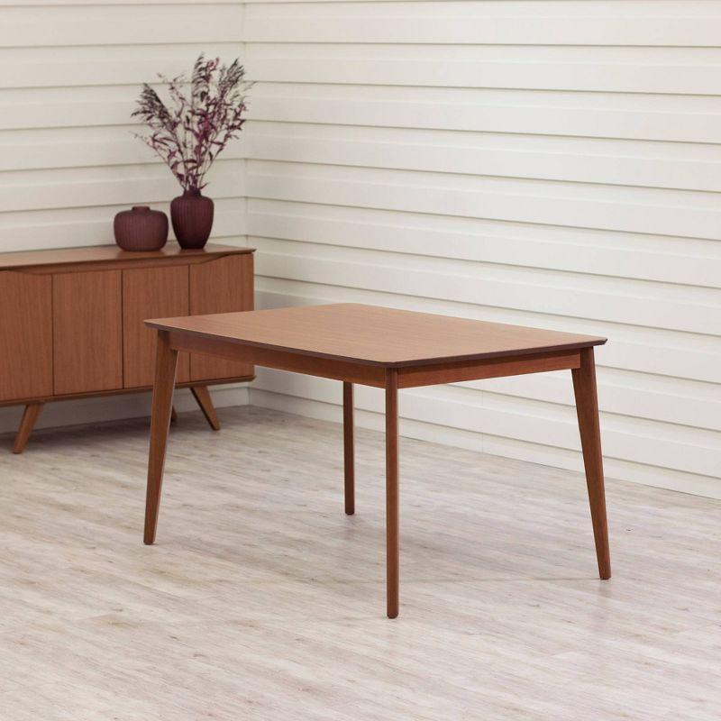 Mid-Century Modern Solid Wood 57'' Dining Table for Six