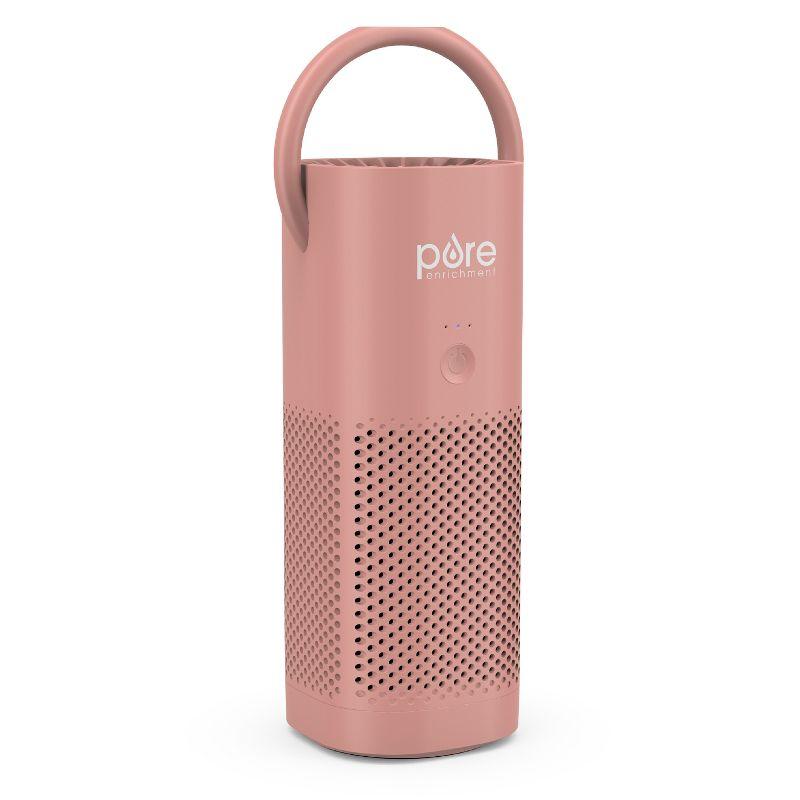 Pure Enrichment Pure Zone Mini Personal Air Purifier Blush: HEPA Filter, USB Powered, 3 Settings, 5-Year Warranty