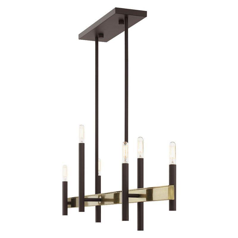 Livex Lighting Denmark 6 - Light Chandelier in  Bronze/Antique Brass