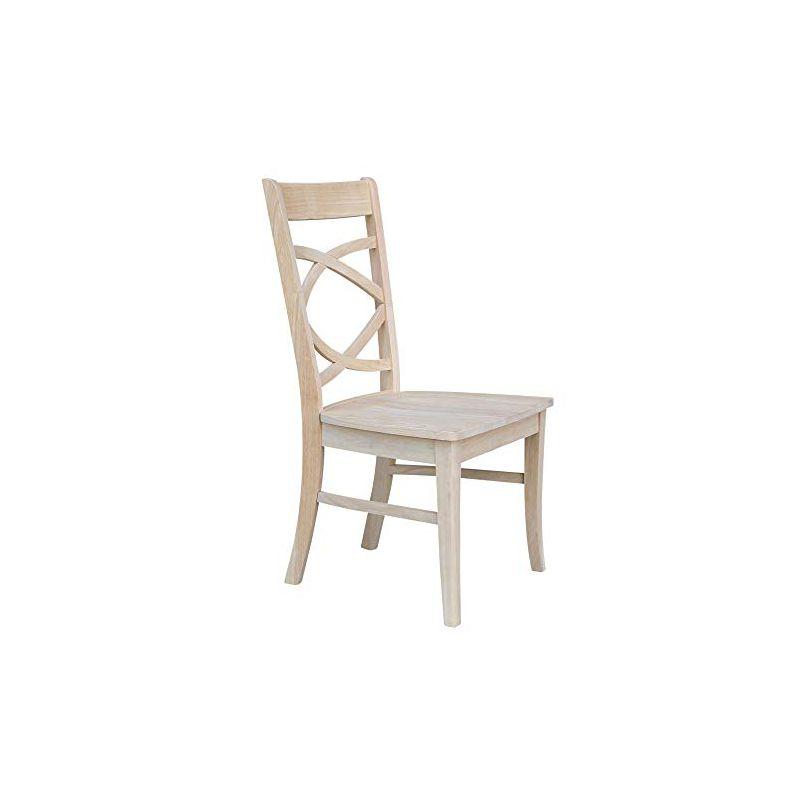 International Concepts Set of Two Milano Chairs with Wood Seats