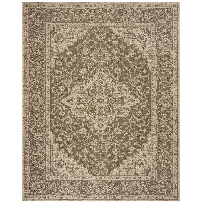 Beach House BHS137 Power Loomed Indoor/Outdoor Area Rug - Beige/Cream - 9'x12' - Safavieh