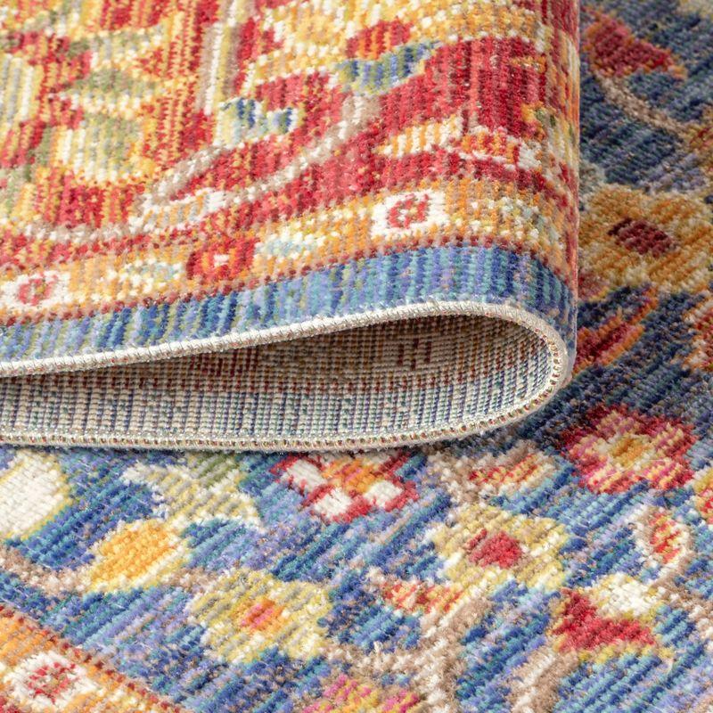 5'x8' Irving Persian Area Rug, Plum/Terracotta - JONATHAN Y