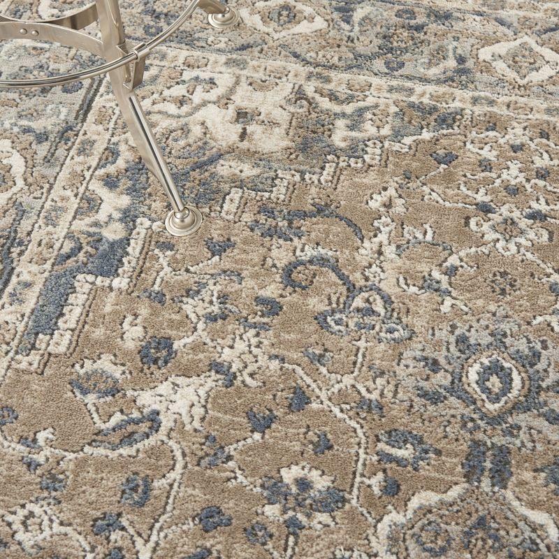 Nourison Concerto Center Medallion Indoor Rug Beige Grey 5'3" x 7'3"