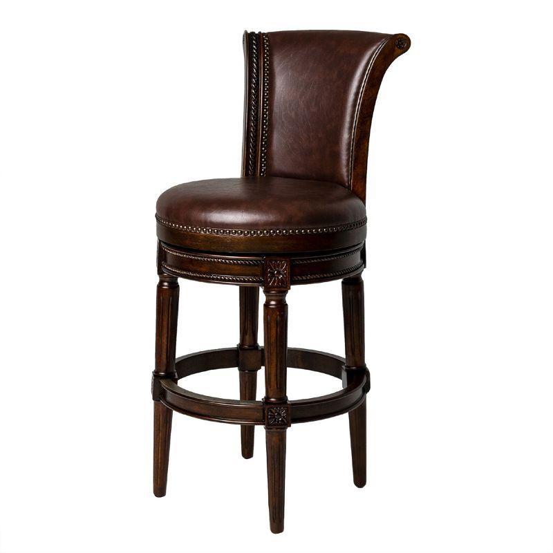 Maven Lane Pullman Swivel Upholstered Kitchen Stool, Set of 2