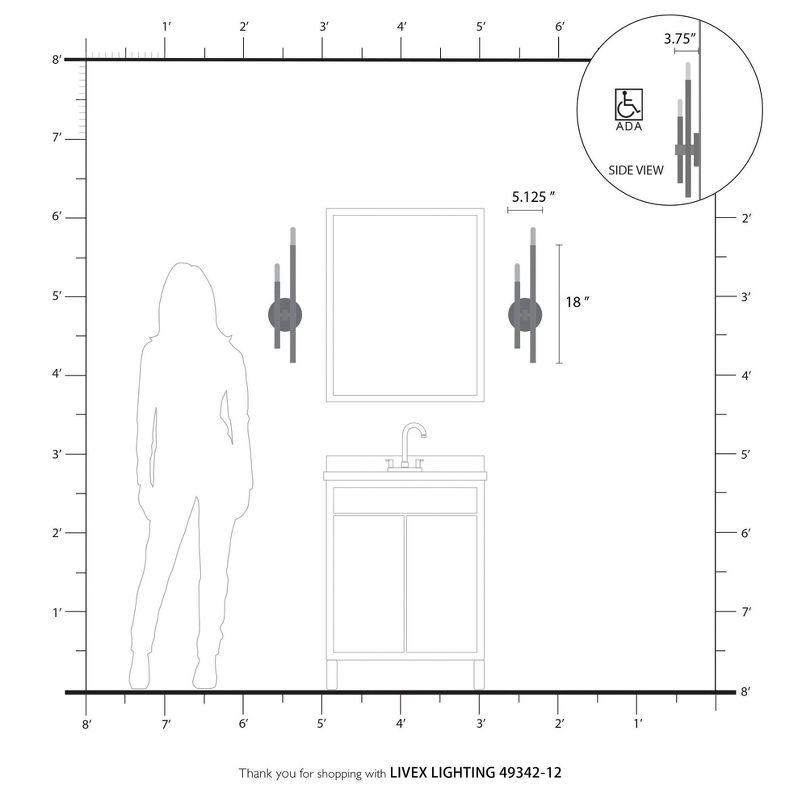 Livex Lighting Denmark 2 - Light Wall Light in  Satin Brass